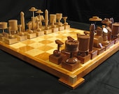Cherry Drum Chess Set Handmade on etsy