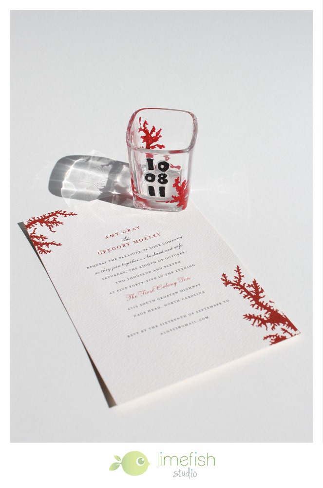 Custom Hand-Painted Wedding Shot Glass (1)