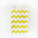 Yellow Chevron Treat Bags, wedding favor bags, party treat bags, Chevron favor bags
