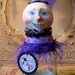 Vintage style Folk Art one of a kind original snowman candy container Primitive Doll Like character