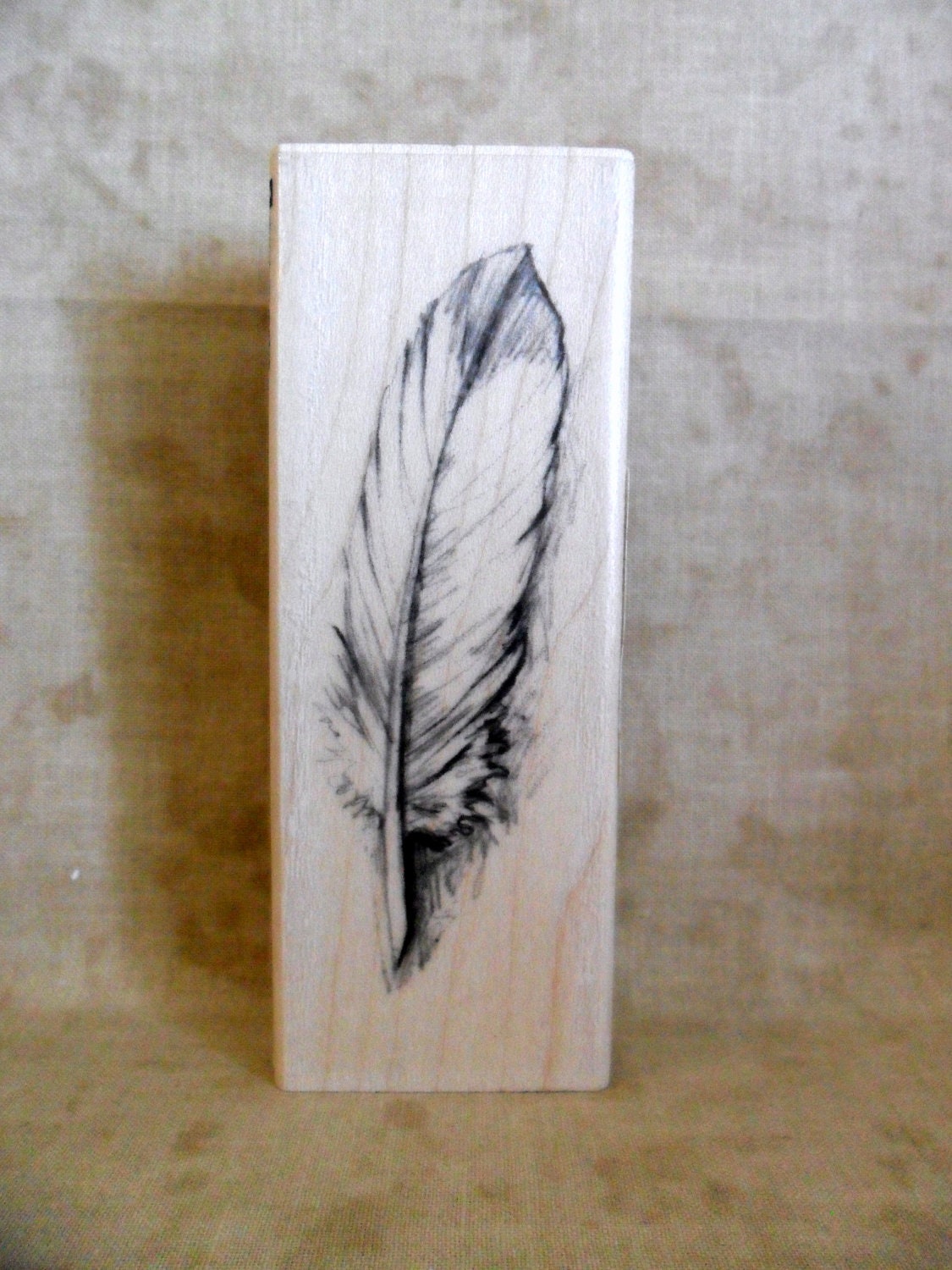 Feather Rubber Stamp by Inkadinkado-SALE