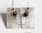 Cool jewelry - silver earrings - cute earrings - dangle silver funny earrings - handmade silver jewelry.