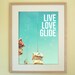 Love Live Glide. Fine Art Photography. Carnival. Nursery Art. Home Decor. Blue Sky. Size A4