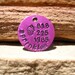 The Sprinkles - Pink Cupcake Handstamped Pet ID Tag Small Dog Cat