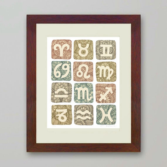 zodiac signs - Art Print