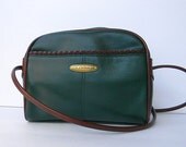 vintage 90s hunter green purse liz clarirborne