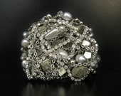 Deconstructed Cuff with Silver Chain - Hand Wired Artisan Bracelet by Sharona Nissan