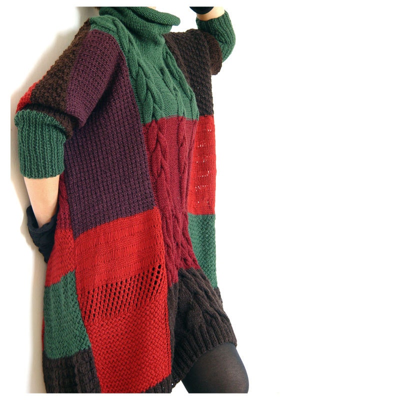 Oversized Patchwork Sweater.