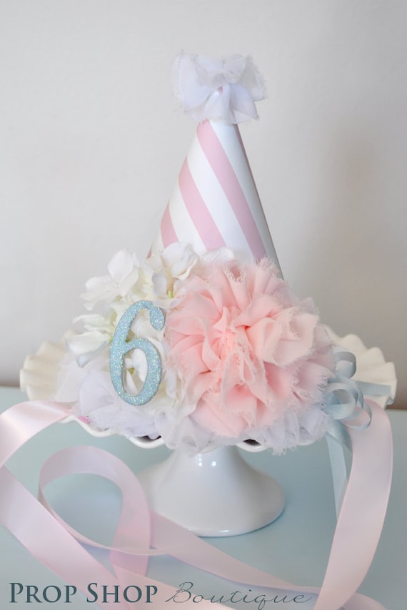 Girls Flower Ballerina Birthday Party Hat, Special Occasion Il_570xn