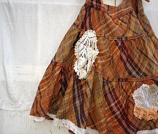 dance time summer prairie russet melon apricot plaid orange Lace rustic cowgirl isda ranch wedding Bridesmaid cottage shabby skirt