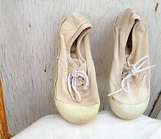child steps vintage decor nursery shabby chic rustic cute off white ivory winter tennis canvas keds children shoes