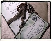 Wedding Invitation Handmade Vintage Shabby Chic / Country Chic ( C075)