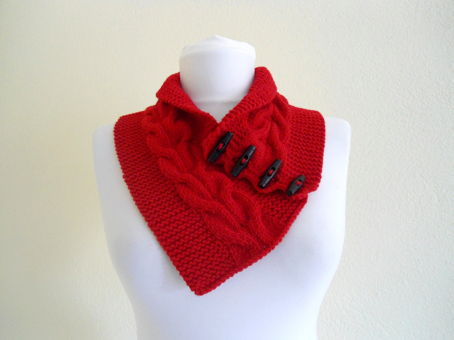 unisex, Red neckwarmers, wool, hand-knitted,fashion,gift, valentine, valentines day, winter trends, fashion, 2012