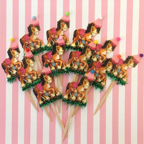 Pretty Ponies/Horse Cupcake Toppers Il_570xn