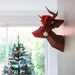 SALE / Christmas Foldeer - Deer Head Papertoy