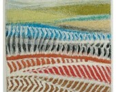Fossil, fibre art collage