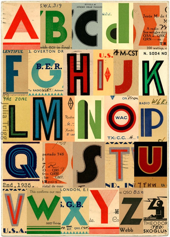 Signals: 1935 (A to Z), limited edition print 420 x 594mm
