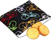 Reusable Snack Bag 6 x 5 - Bicycles Print