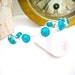 teal wire wrapped bangle bracelet