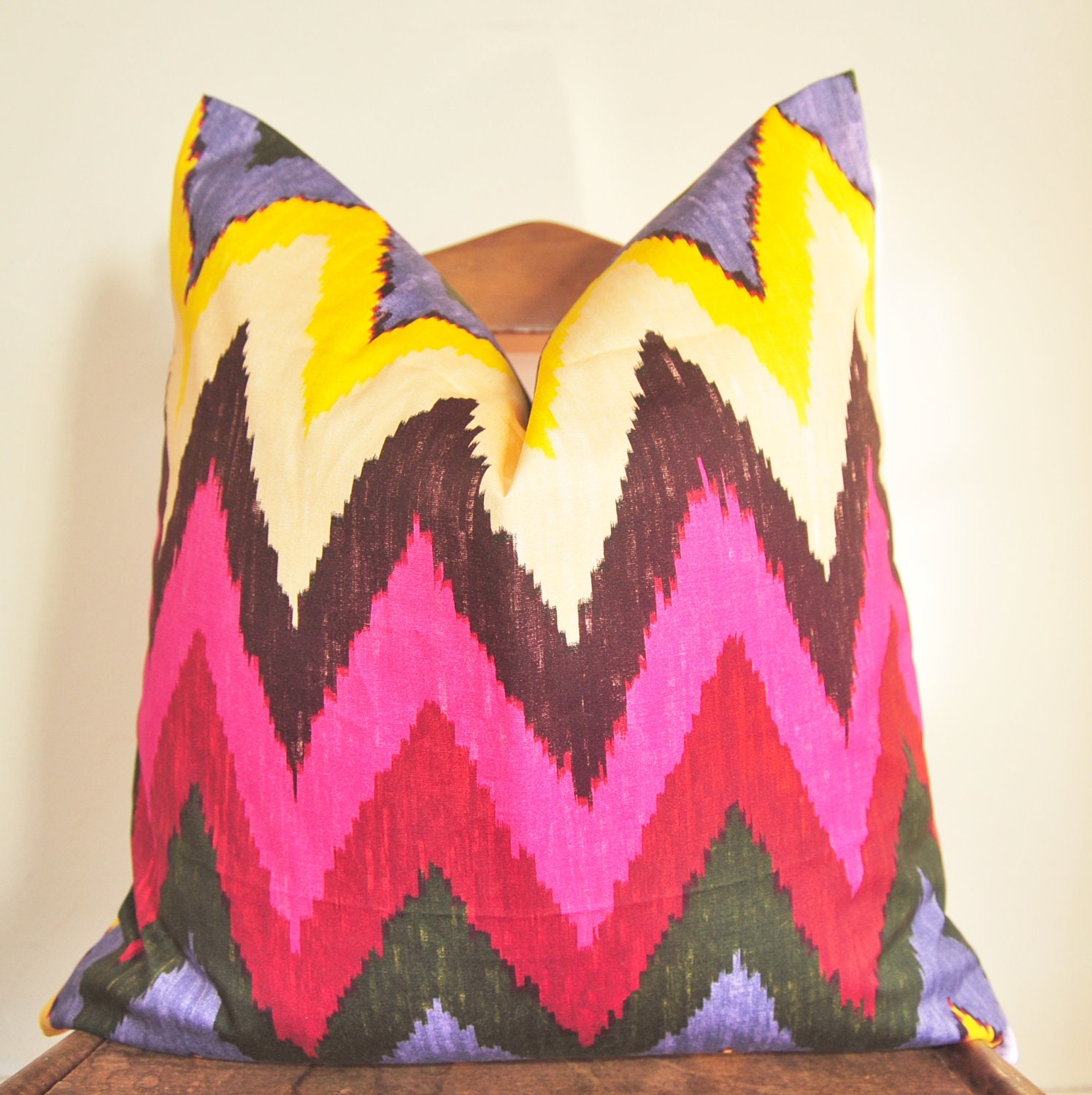 On Both Sides - Pillow Cover - Decorative Pillow - Throw Pillow - Martyn Lawrence Bullard - Adras Ikat - Jewel - 20x20 inch