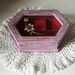 Shabby and Chic Jewelry Box - Small Jewelry Box - Cottage Chic Pink Jewelry Holder
