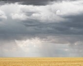 Field Storm Photography Print 11x14 Fine Art New Mexico Desert Southwest Plains Sky Autumn Landscape Photography Print.
