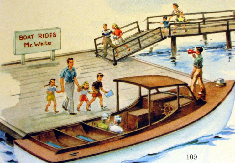 NOTECARDS BOATING FAMILY Notecard Set of four Handmade Vintage Notecards Upcycled Blank Cards Childrens Reader Boating Fun