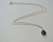 Geek Girl Small Compass Necklace with Sterling Silver Chain