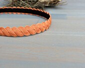 Burnt Orange Elastic Non Slip Headband for Women . Gifts for Her . by ponyupdesigns