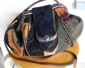 Boho Hobo Patchwork Large Purse Cross Body Strap 1980s