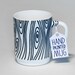 Wood Mug - Hand Painted Mug - hand drawn, hand painted, kitchen accessory, coffee mug, tea mug