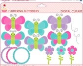 30% OFF butterfly clipart butterflies clip art - Fluttering Butterflies Digital Clipart