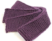Knit Tie, Purple Tie for Men, Skinny Knit Tie, Royal Purple Wedding Ties, Wool Tie, Free Shipping, Made in the USA