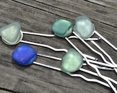 Genuine Sea Glass Hair Pin /Pick