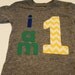 Black and white Chevron turquoise lime Shirt Organic Shirt Blend customize colors boys birthday shirt first birthday and up
