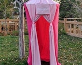 Personalized Play Canopy...Child Play Tent...Custom Colors...Pink