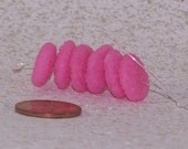 Dark Fuscia Sugar Beads Polymer Clay Disc Beads