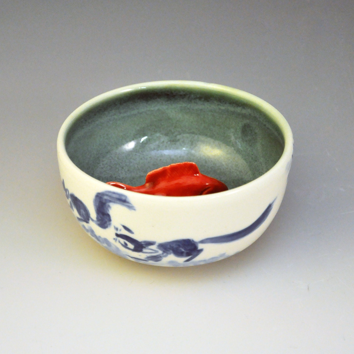 Koi Tea Bowl "Squirrel Fun"