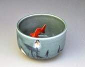 Koi Tea Bowl "Lotus Night"