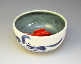 Koi Tea Bowl "Squirrel Fun"
