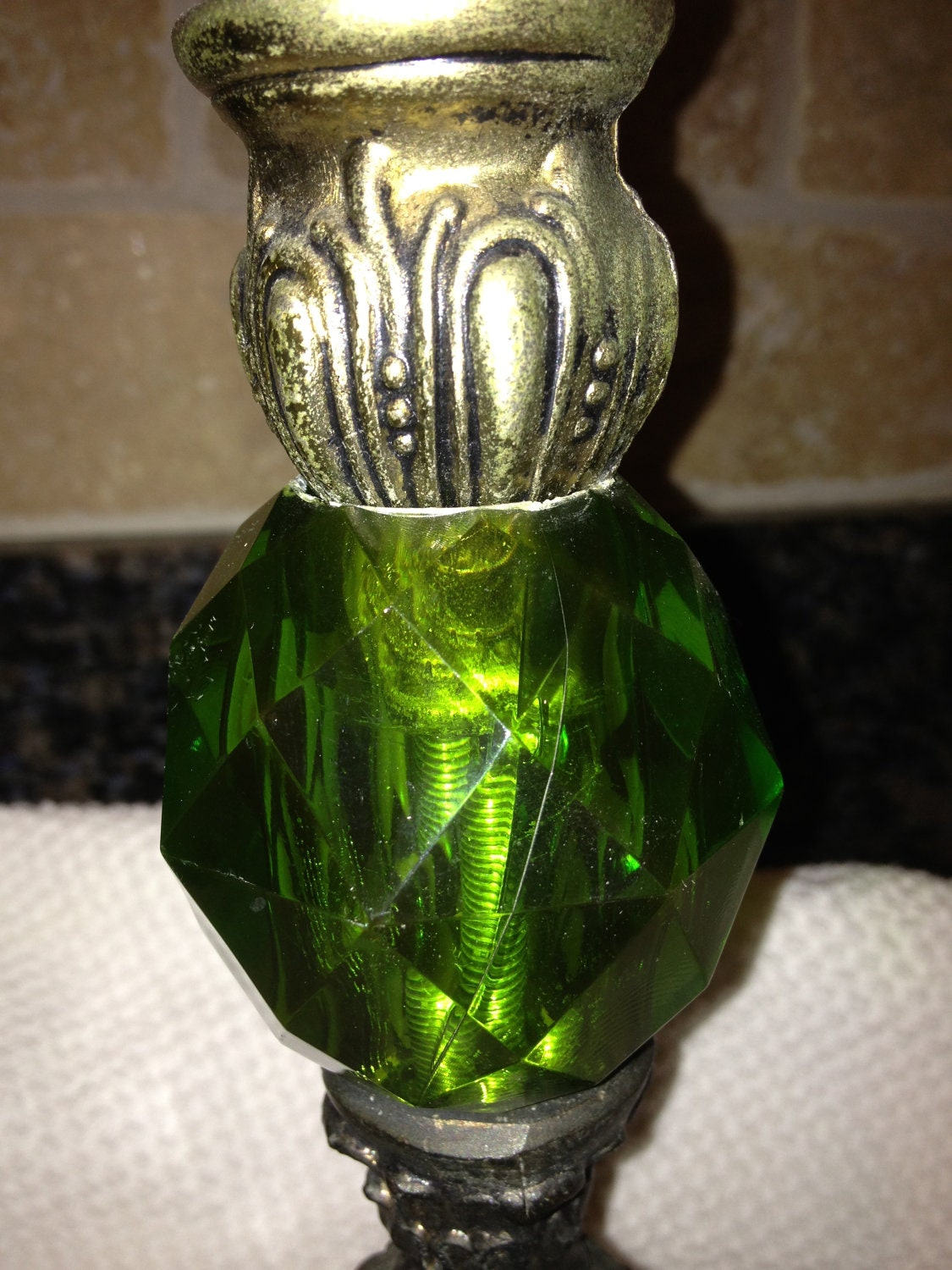 Repurposed Cornell Lamp Candle Holder