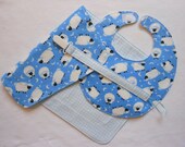 Bib and burp cloth set
