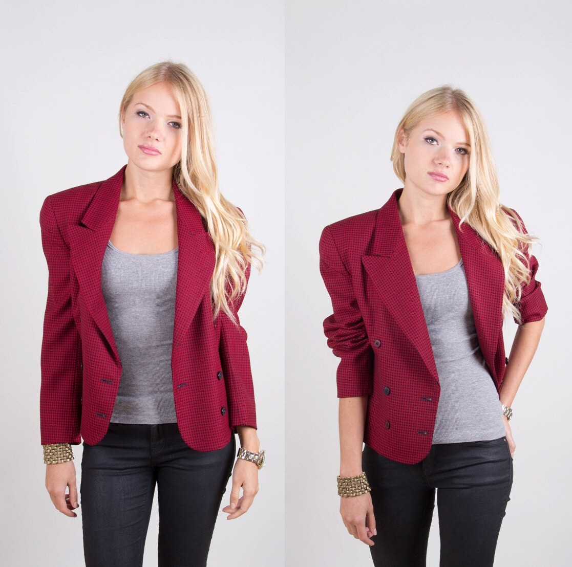 vintage red blazer