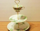 Royal Rose  is an  Antique Three Tier Serving Tray With Hand Painted Roses and Gold Hardware