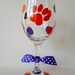 Clemson University Tigers Wine Glass with Vinyl Dots