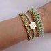 Pastel Sorbet Stacking Fashion Bracelets - in Mint Peach Beige Lavender or Lime - CHOOSE your color