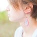 Dangle drop earrings - Peach and blue jewelry