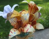 Mini Yellow & White Paper Flower Bouquet. Decoration, Home, Office, Party.  Makes A Unique Gift. CUSTOM ORDERS Welcome.