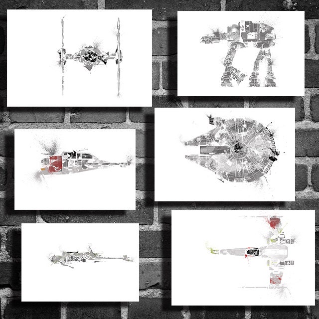 Star Wars Vehicles movie posters (All 6 vehicle posters) 11x17