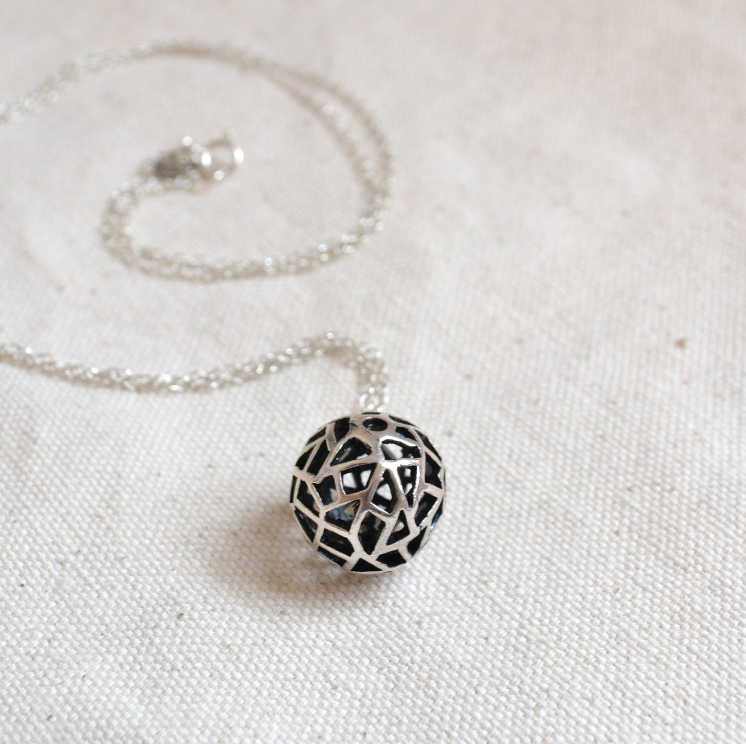 CELESTE // silver geometric charm necklace